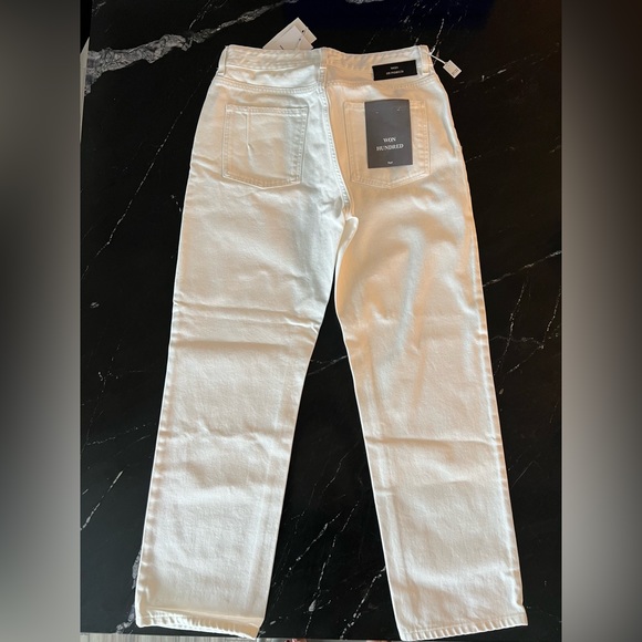 WON HUNDRED WHITE PEARL JEANS - Picture 4 of 7